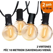 Āra virtene Led lampiņas 20 m Elegance