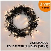 Āra un iekštelpu virtene Led gaismas 20 m Proled melna