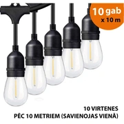 Āra virtene Led lampiņas 100 m Drop