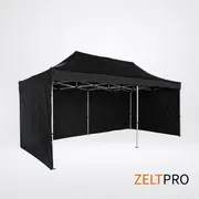 Pop up telts jumts un sienas 4 gab. komplekts 3X6 Melna Zeltpro Titan