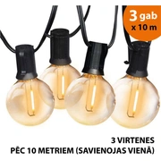 Āra virtene Led lampiņas 30 m Elegance