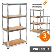 Noliktavas plaukts 150X75X40 Pro 3 gab.