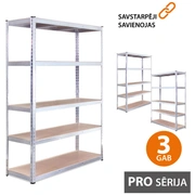 Noliktavas plaukts 180X90X45 Pro 3 gab.