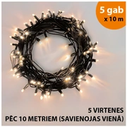 Āra un iekštelpu virtene Led apgaismojums 50 m Proled melna