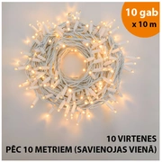 Āra un iekštelpu virtene Led gaismas 100 m Proled balta