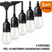 Āra virtene Led lampiņas 30 m Drop
