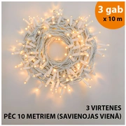 Āra un iekštelpu virtene Led gaismas 30 m Proled balta