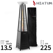 Gāzes sildītājs piramīdas formā Heatum Athena Melns