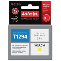 Activejet  Ae-1294N Ink cartridge Replacement for Epson T1294 Supreme 15 ml yellow Tintes kasetne