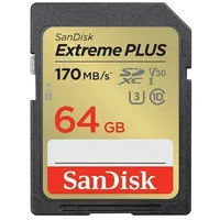 Sandisk Extreme Plus 64Gb Sdxc Sdsdxw2-064G-Gncin Atmiņas karte