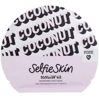 Pink Selfie Skin Coconut Oil Sheet Mask Women  Sejas maska