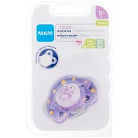 Mam Night Silicone Pacifier 0M Moon 1Pc  Knupis