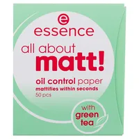 Essence All About Matt Oil Control Paper 50Pc  Attīrošas salvetes