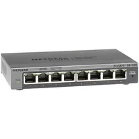 Netgear Gs108E Managed Gigabit Ethernet 10/100/1000 Black Gs108E-300Pes Komutators
