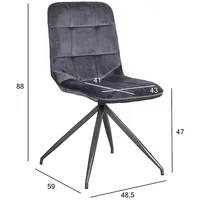 Evelekt Chair Rimini grey  Krēsls