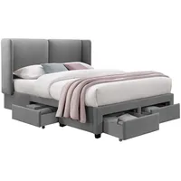 Evelekt Bed Sugi with mattress Harmony Delux 160X200Cm, grey  Gulta
