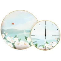 Evelekt Wall clock Nora with a picture 40X60Cm, flowers  Sienas pulkstenis