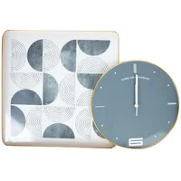 Evelekt Wall clock Nora with a picture 40X60Cm, grey  Sienas pulkstenis