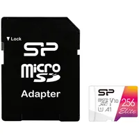 Silicon Power microSDHC Uhs-I Memory Card Elite 256 Gb  Sp256Gbstxbv1V20Sp Atmiņas karte