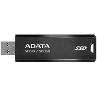 Adata External Ssd Sc610 500Gb Usb 3.2 Write speed 500 Mbytes/Sec Read 550 Sc610-500G-Cbk/Rd Ārējais disks