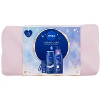 Nivea Creme Care Women Body Lotion 400 ml  Shower Cream 250 Roll-On Protect 50 Lip Balm Labello Original 4,8 g Cosmetic Bag Dāvanu komplekts