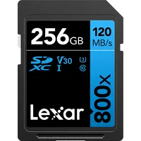 Lexar Professional 800X Sdxc Uhs-I Cards, C10 V10 U3, R120/45Mb 256Gb Lsd0800256G-Bnnng Atmiņas karte