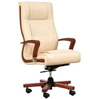 Bemondi Ambassador cream leather armchair A841 Beige Ofisa krēsls