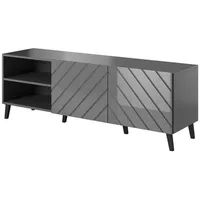Cama Meble Rtv cabinet Abeto 150X42X52 graphite/gloss Rtv150 Gr Tv galdiņš