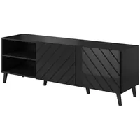 Cama Meble Rtv cabinet Abeto 150X42X52 black glossy Rtv150 Cz Tv galdiņš