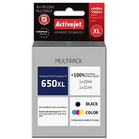 Activejet  Ah-650Rx ink Replacement for Hp 650 Cz102Ae Premium 1 x 20 ml, 21 ml black, color Ah-M650Rx Tintes kasetnes komplekts