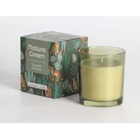 Evelekt Scented candle in glass Nature Green H9,5Cm, Tranquil Summer
