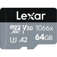 Lexar Pro 1066X Microsdhc/Microsdxc Uhs-I Silver R160/W70 64Gb Lms1066064G-Bnang Atmiņas karte