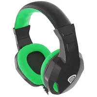 Natec Genesis Argon 100 Headset Wired Head-Band Gaming Black, Green Nsg-1435 Austiņas
