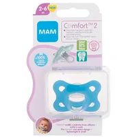 Mam Comfort 2 Silicone Pacifier 2-6M Blue 1Pc  Knupis