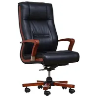 Bemondi Ambassador leather armchair black A841 Black Ofisa krēsls
