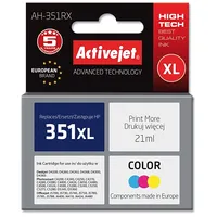 Activejet  Ink Cartridge Ah-351Rx for Hp Printer, Compatible with 351Xl Cb338Ee Premium 21 ml colour. Tintes kasetne