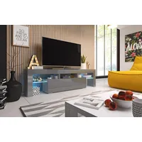 Cama Meble Tv stand Toro 158 grey/grey gloss Toro158 Sz/Sz galdiņš