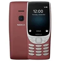 Nokia 8210 Red, 2.8 , Tft Lcd, 240 x 320, Unisoc, T107, Internal Ram 0.048 Gb, 0.128 microSDHC, Dual Sim, Main camera 0.3 Mp, 1450  mAh Mobilais telefons