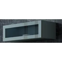 Cama Meble Cabinet Vigo 90 glass 90/35/32 grey/grey gloss Wig90 sz/s Vitrīna