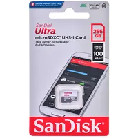 Sandisk Ultra microSDXC 256Gb 100Mb/S A1 Cl10 Uhs-I Sdsqunr-256G-Gn3Mn Atmiņas karte