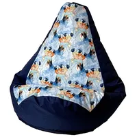 Go Gift Sako bag pouffe pear print navy blue - Frozen L 105 x 80 cm  Sēžammaiss