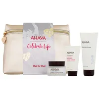 Ahava Celebrate Life Women Time To Hydrate Essential Day Moisturizer 50 ml  Clear Purrifying Mud Mask 100 Deadsea Water Mineral Hand Cream 40 Dienas krēms