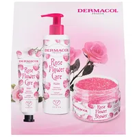 Dermacol Rose Flower Creamy Soap Care 250 ml  Hand Creame 30 Body Peeling Shower 200 Attīrošās ziepes
