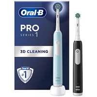 Braun Oral-B Pro Series 1 Light Blue Black 2Pc Proseries1Duo Elektriskā zobu birste