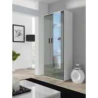 Cama Meble display cabinet Soho S6 2D2S white/grey gloss Sohowits6 Bi/Sz Vitrīna