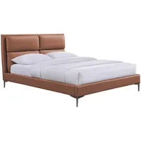 Evelekt Bed Lena with mattress Harmony Delux 160X200Cm, cognac brown  Gulta