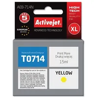 Activejet  Aeb-714N Ink cartridge Replacement for Epson T0714, T0894, T1004 Supreme 15 ml yellow Tintes kasetne