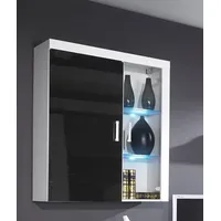 Cama Meble hanging display cabinet Samba white/black gloss 4 Bi/Cz Vitrīna