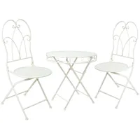 Evelekt Balcony set Sundy table and 2 chairs, antique white  Balkona mēbeļu komlekts