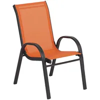 Evelekt Childrens chair Dublin Kid 46X36Xh59Cm,  seat and backrest orange textiline, black steel frame Krēsls